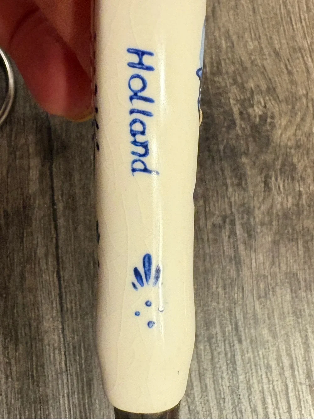 Blue Delft-Style Ceramic Handle Cheese Slicer